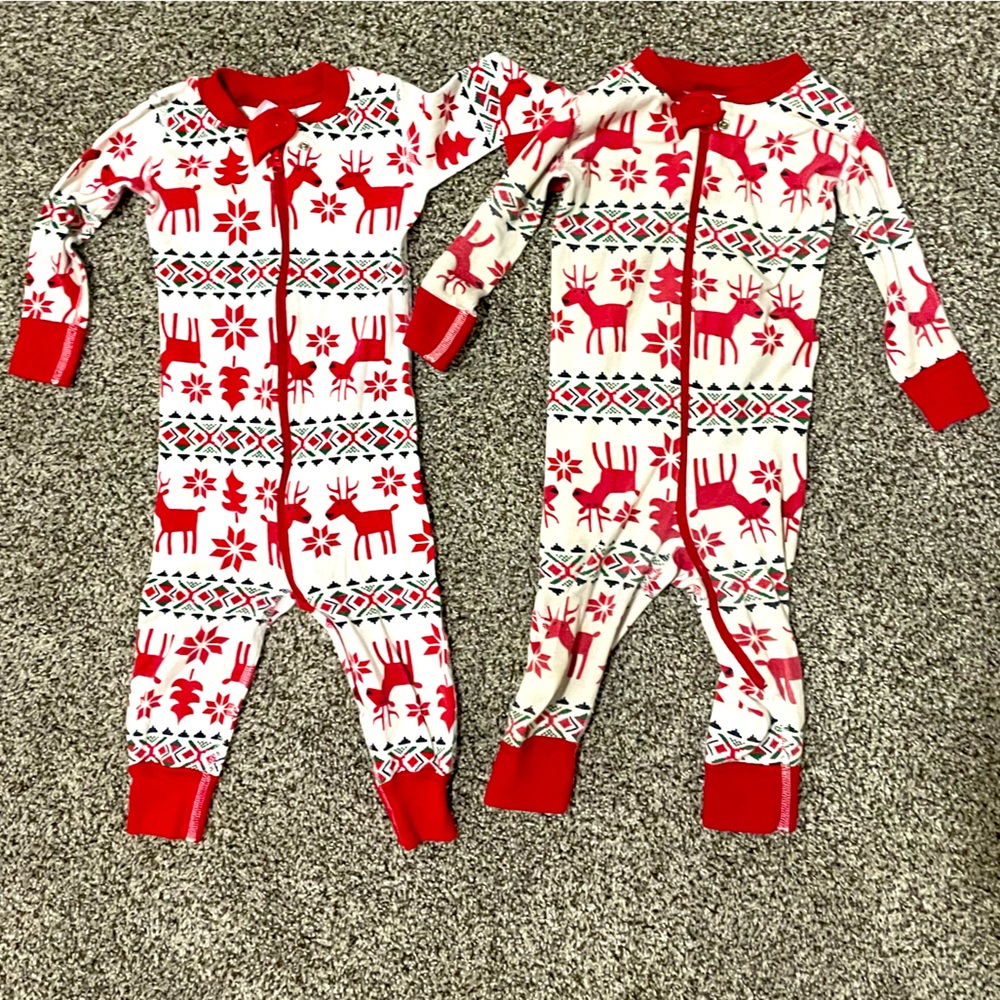 2 Hanna Andersson Dear Deer 18-24 months Christmas Pajamas